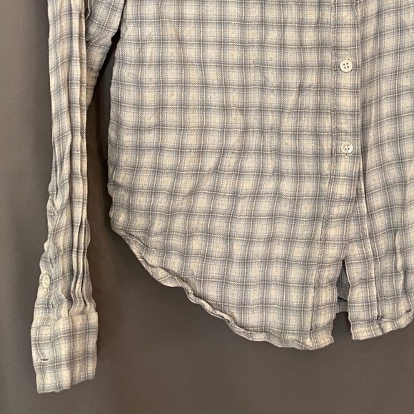 PAIGE flannel shimmer thread embellish size small - Picture 2 of 5